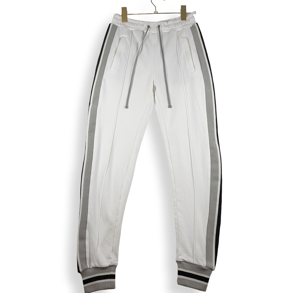 Blanc Noir Women White Side Stripe Jogger Pants BLP29000 XS